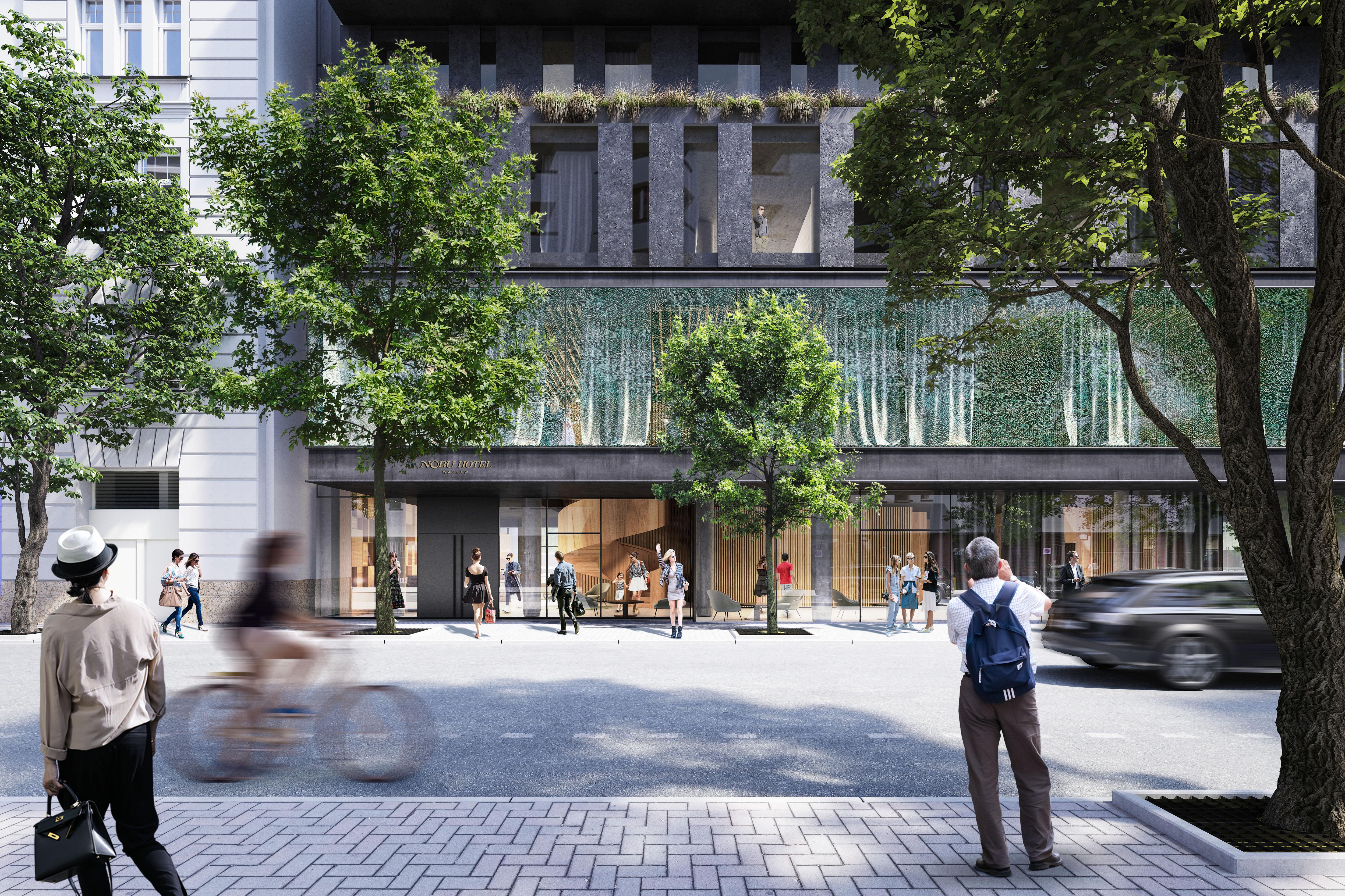 Nobu Hotel Varsavia Esterno foto The proposed retail podium